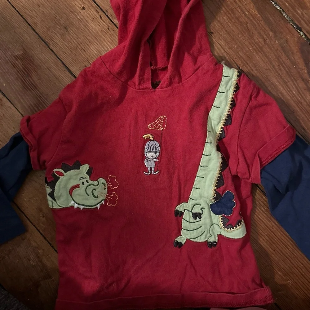 3 piece 18 month set long sleeve Dino with pants magic dragon hooded long sleeve - Picture 1 of 4